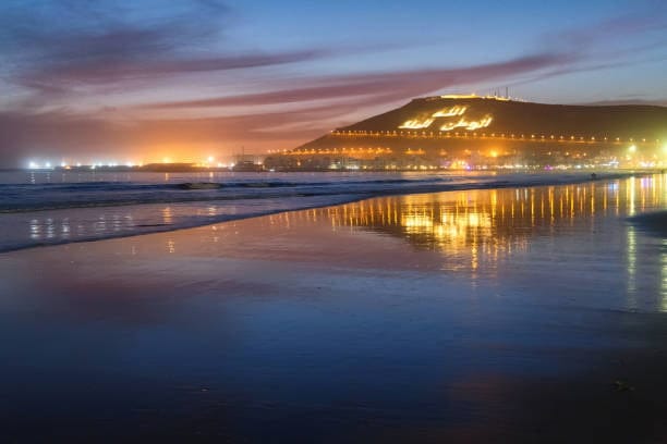 Beautiful coast in Agadir Morocco