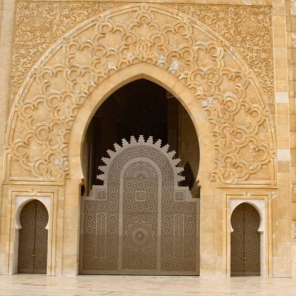 Gate Hassan II Mosque in Casablanca