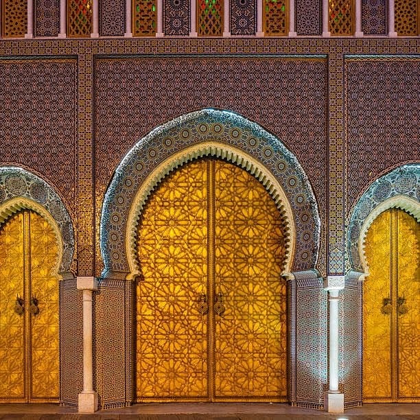 The Royal Palace gate inside medina of Fez