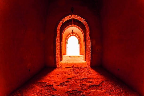 gate door inside an old kasbah