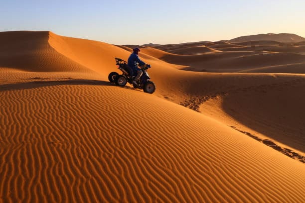 Quad adventure bike in Erg Chebbi Sahara Merzouga