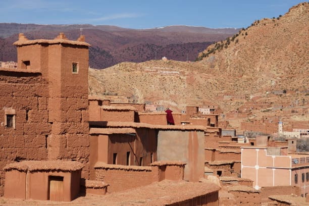 village Berber imilil in High Atlas Mountains